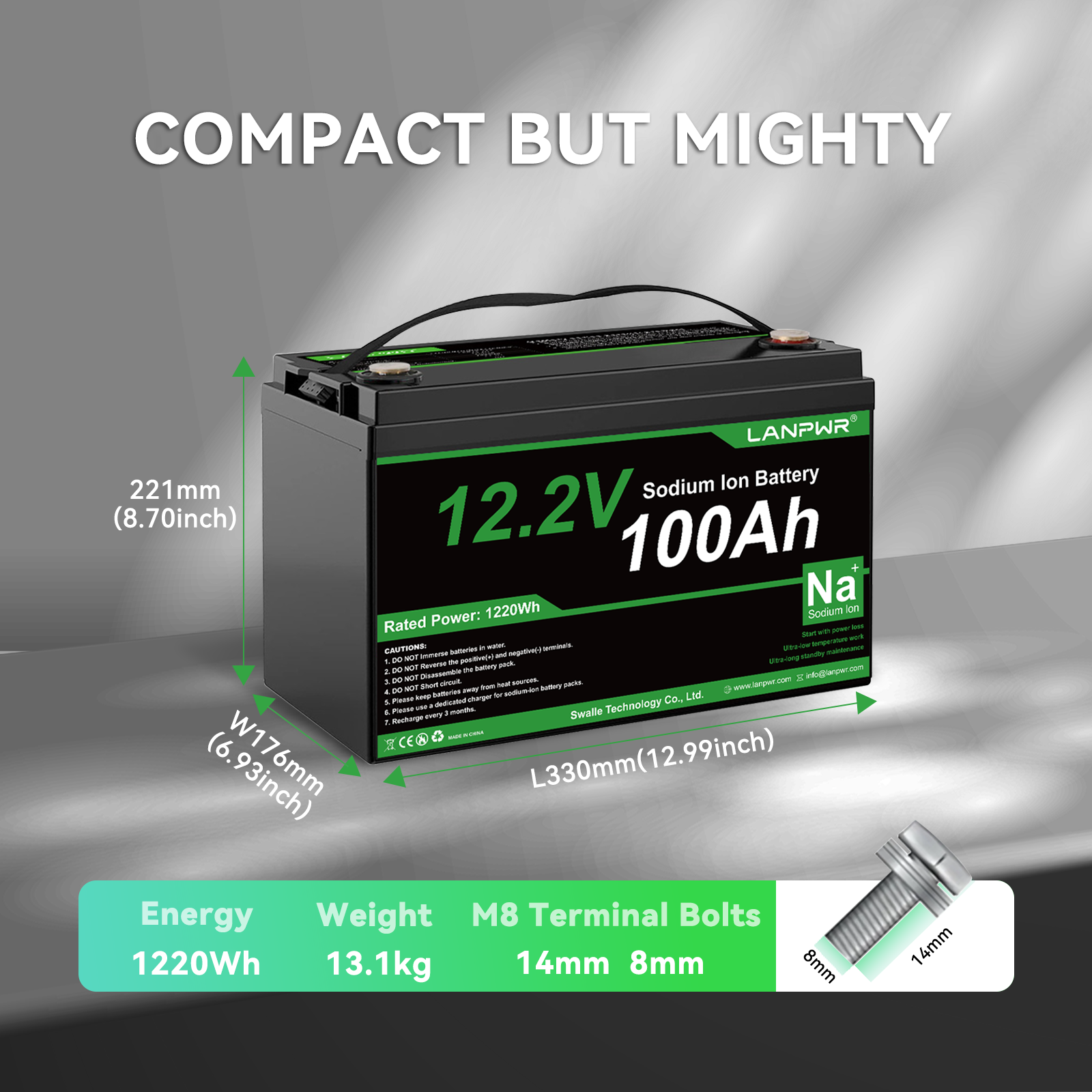 LANPWR 12V 100Ah Sodium-Ion Battery – Reliable Charging at -20°C