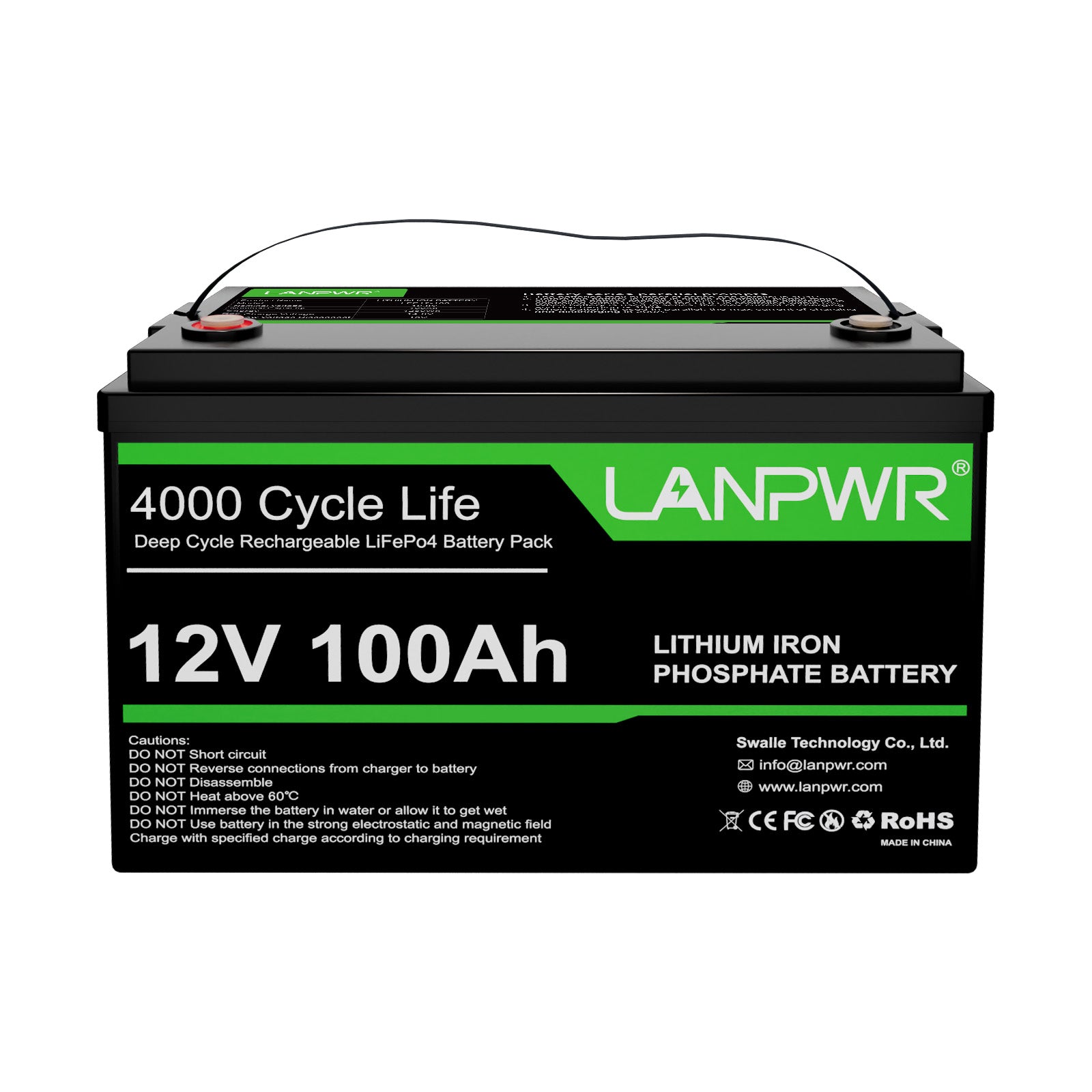 ?FinalPrice€209.99?LANPWR12V100AhLiFePO4Batterywith4000+DeepCycles&Built-In100ABMS,1280WhBestRVLithiumBattery