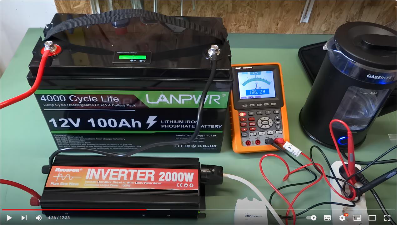 YouTube Channel VoltAmpereLux Review: LANPWR 12V 100Ah LiFePO4 Batterie im Test