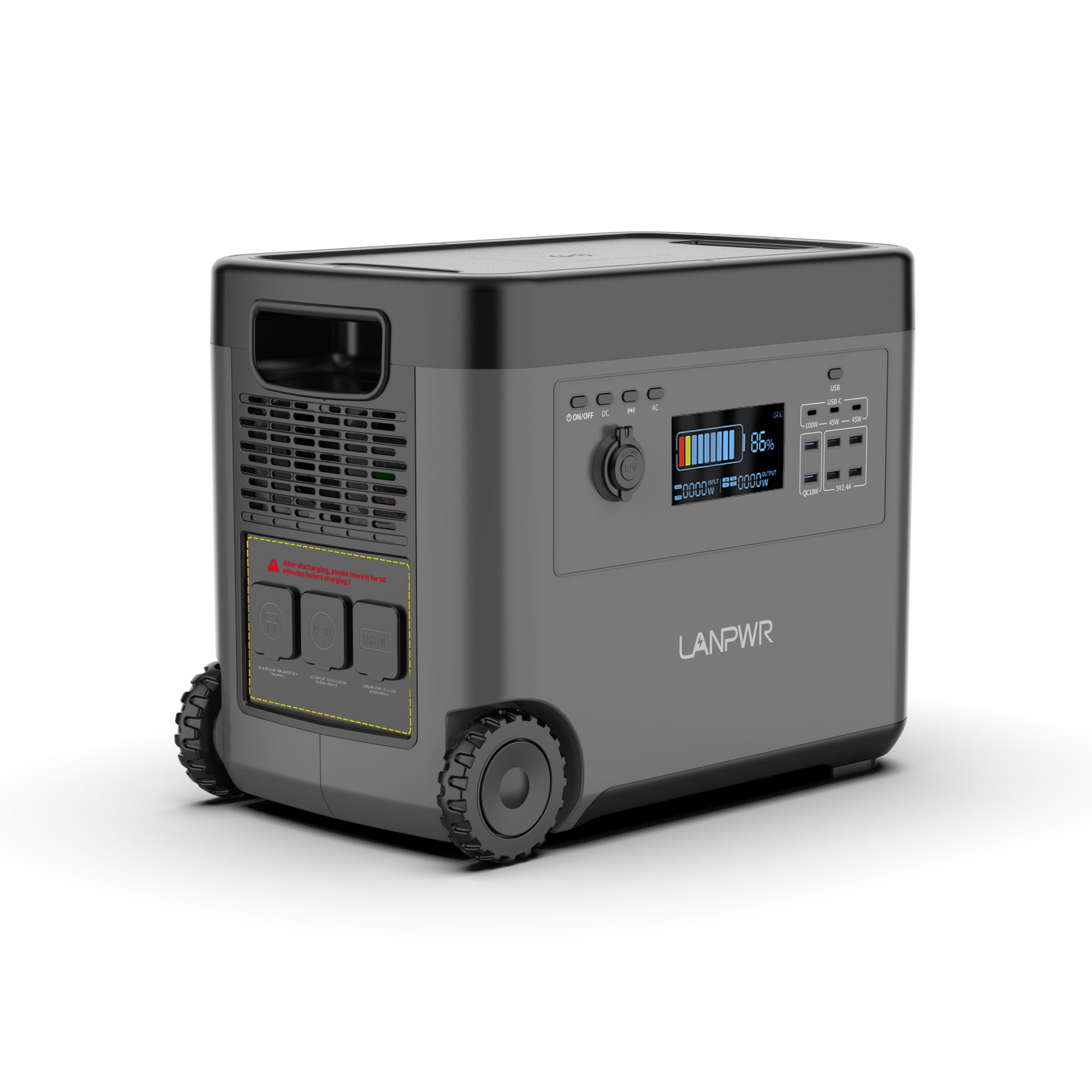 Pre-order：LANPWR D5-2500 Portable Power Station Solar Generator 2160Wh 2500W Perfect for Outdoor camping, RV trip, Outdoor party, Home use