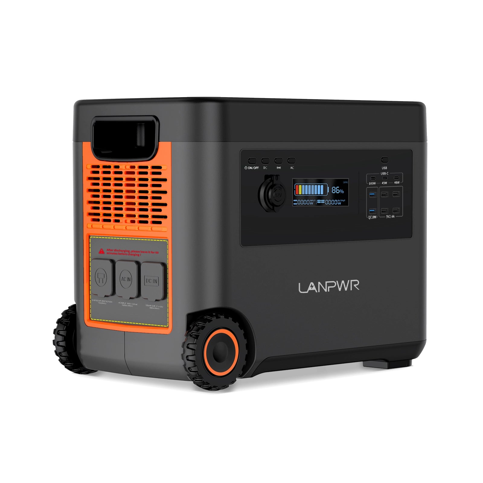 Pre-order：LANPWR D5-2500 Portable Power Station Solar Generator 2160Wh 2500W Perfect for Outdoor camping, RV trip, Outdoor party, Home use