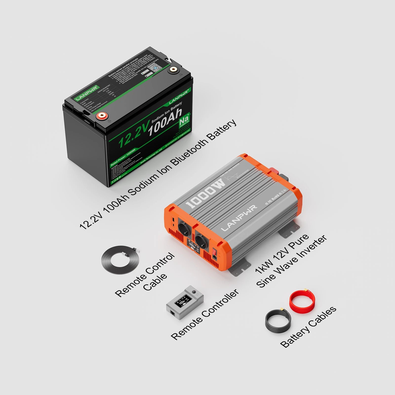LANPWR 12V 100Ah Sodium-ion Bluetooth Lithium Battery - Specifically Designed for Cold Environments